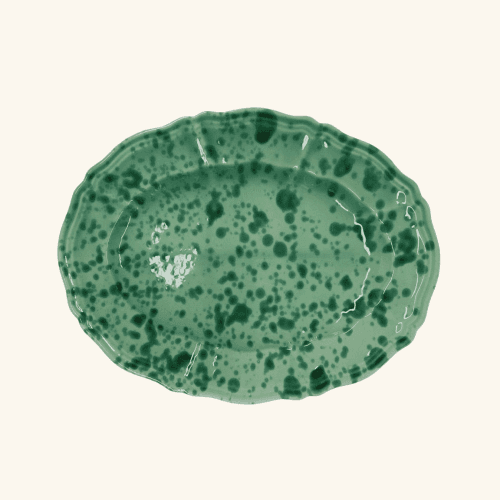 Image showing the Italian Splatterware Oval Serving Platter product.