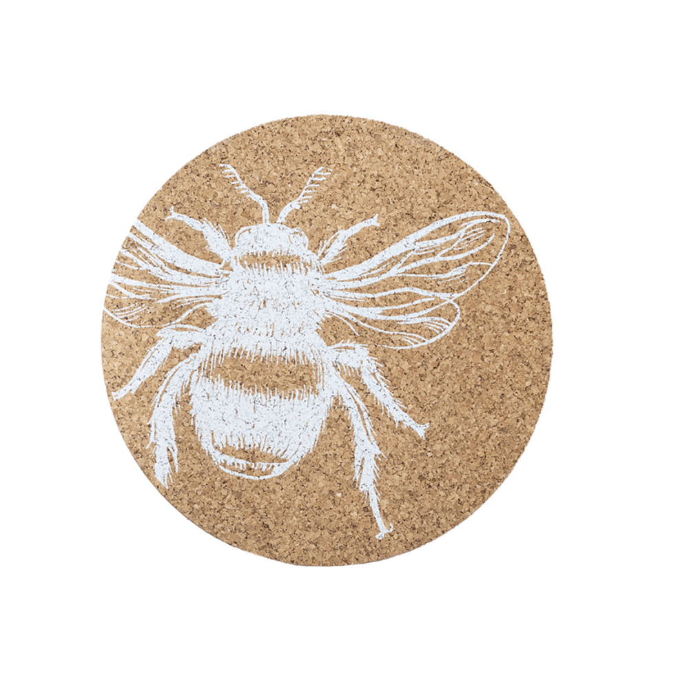 Bee Set of 4 Coasters & Placemats Set, Natural