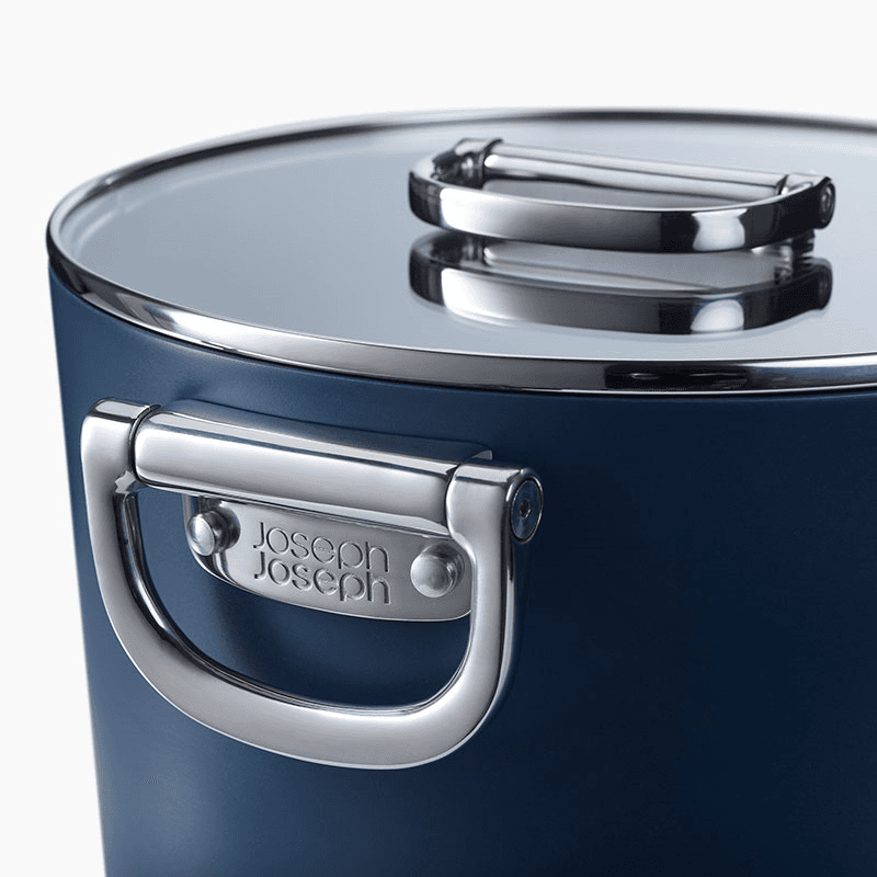 Space Folding Stock Pot & Lid, Midnight Blue