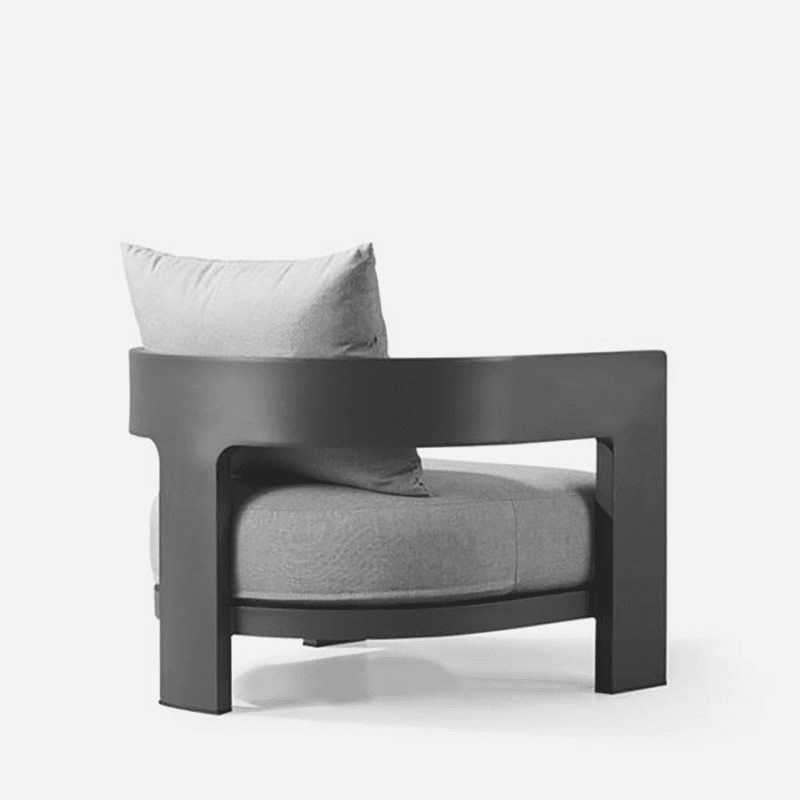 Caicos Armchair, Black/Grey