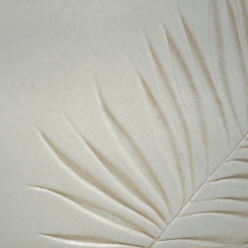Kew Botanical Retreat Stoneware Sago Palm Bowl, Cream
