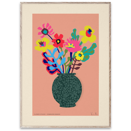 Image showing the Flower Studies 02 Print, Blue & White product.