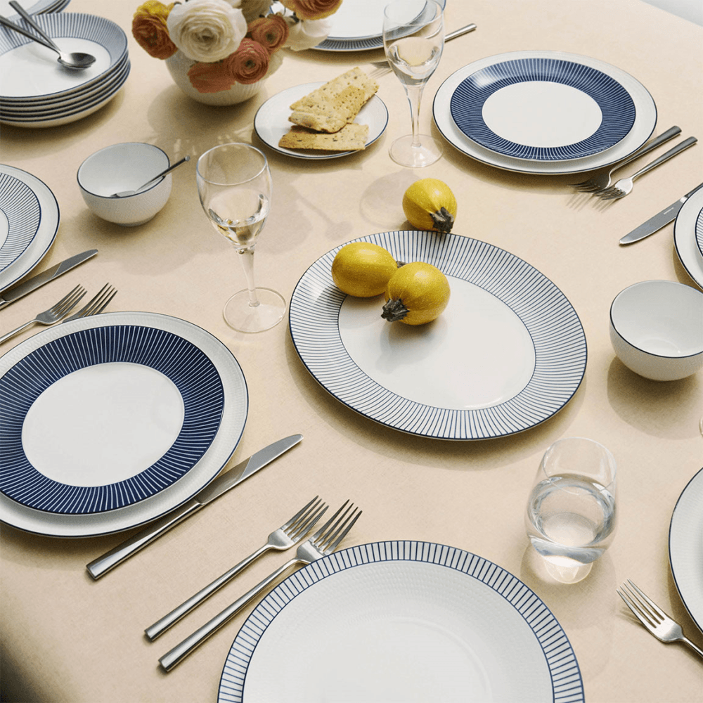 Gio Pinstripe Side Plate, White