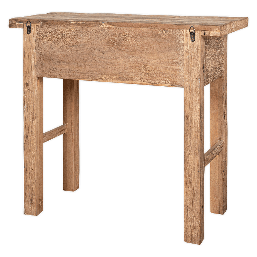 Ibo Reclaimed Wood 1 Drawer Console Table, Natural