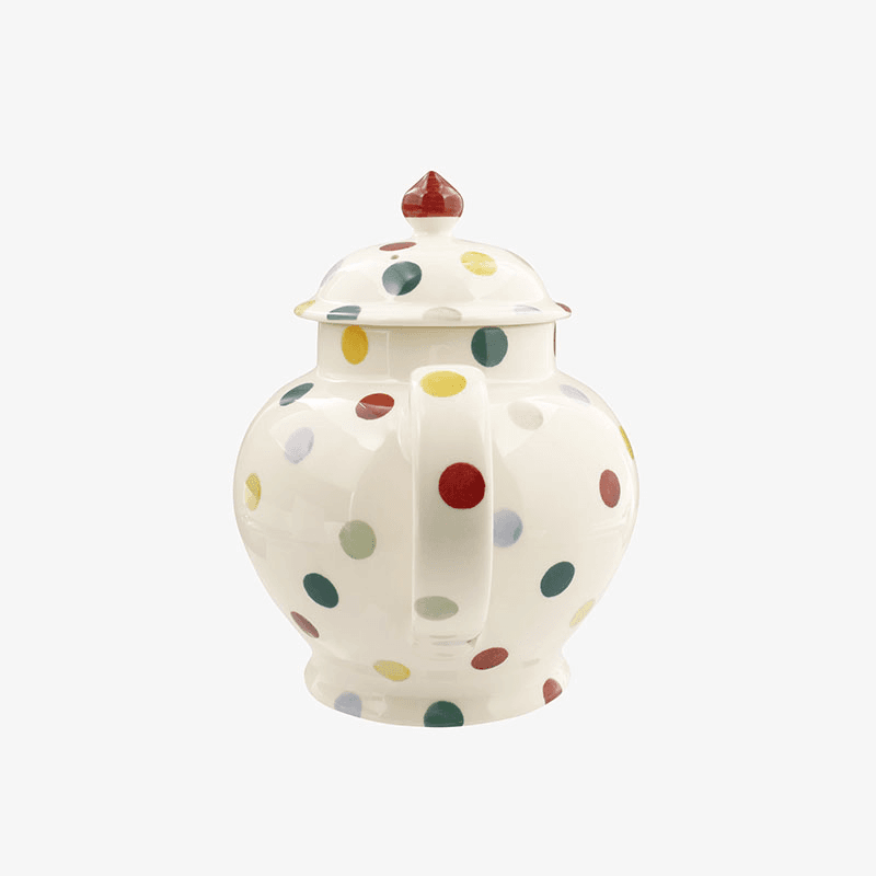 Polka Dot Teapot, Cream