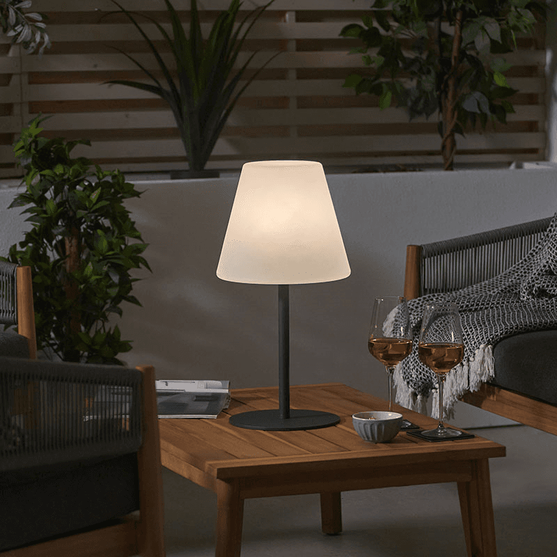 Outdoor Table Lamp, Grey