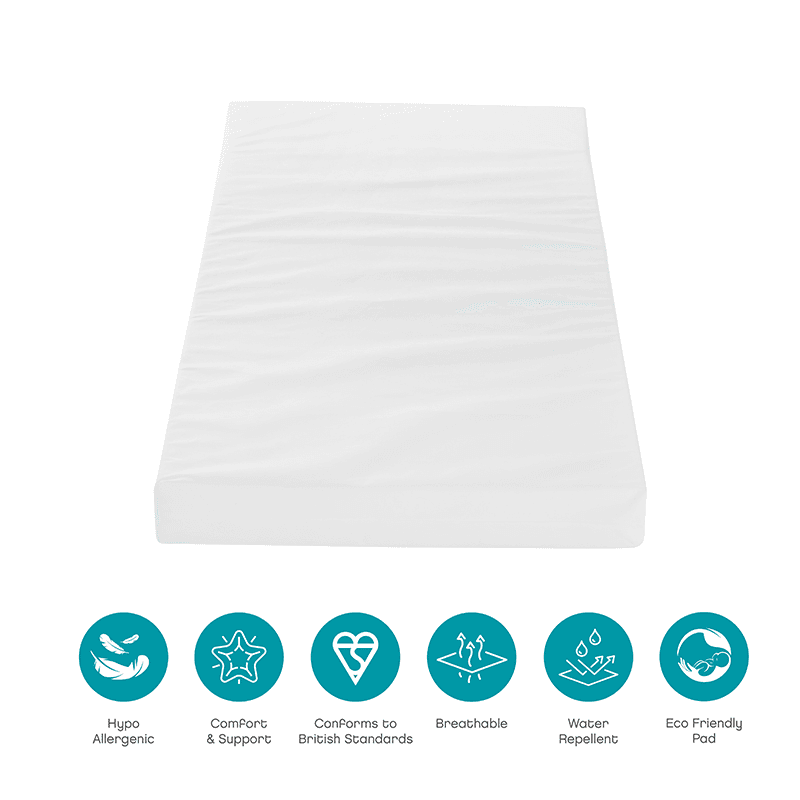 Rio Cot Bed with Cot Top Changer & Mattress