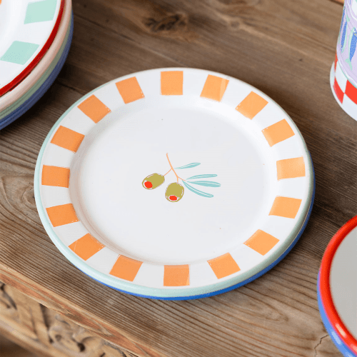 Image showing the Bon appetit Enamel Plate, Olive product.