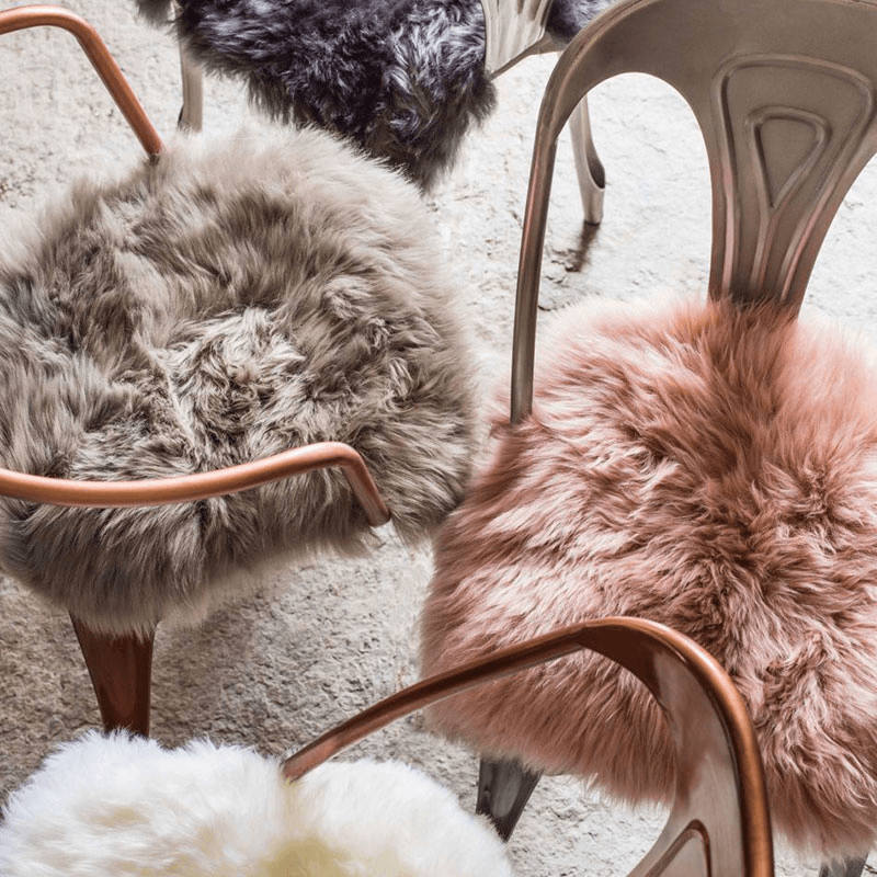 Square Sheepskin Seat Pad
