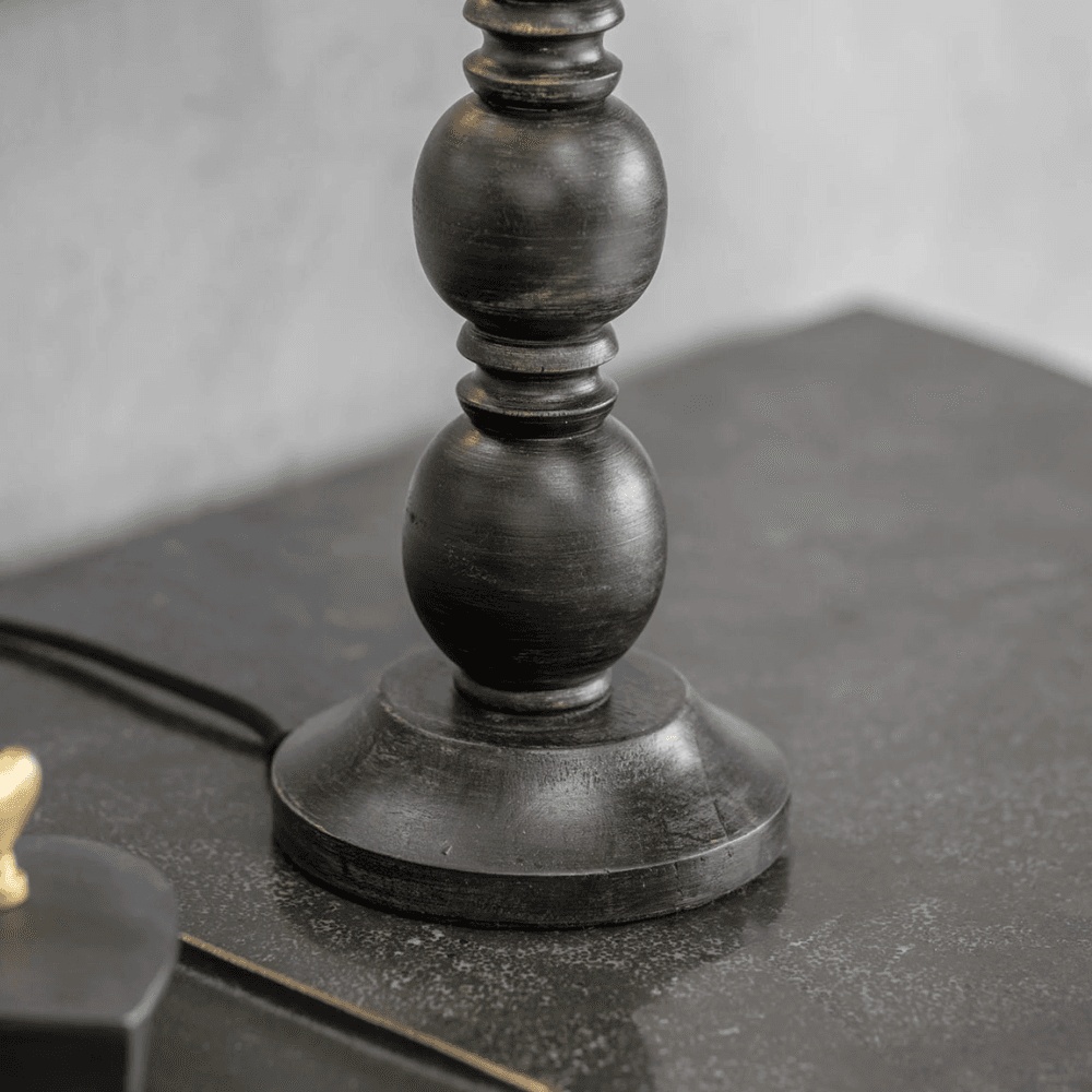 Kirdford Spindle Table Lamp, Brown