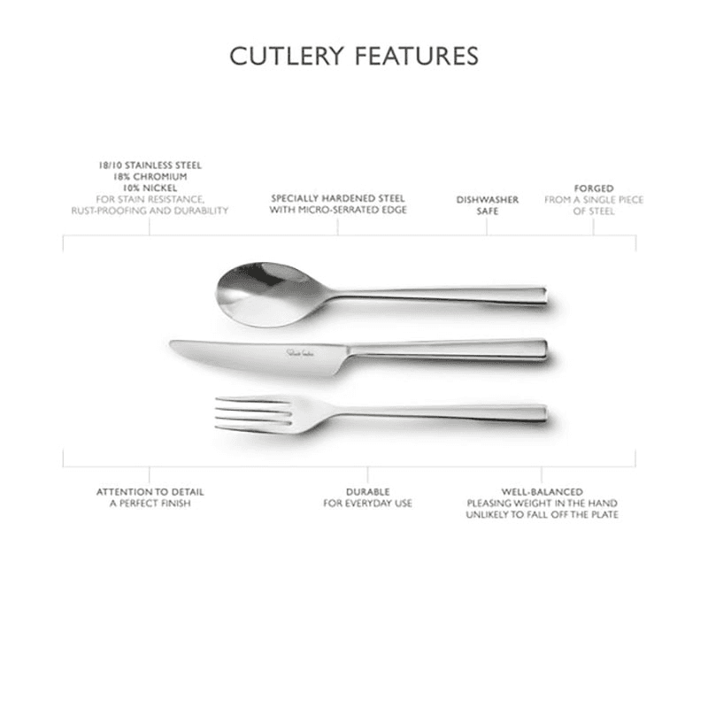 Blockley 24 Piece Cutlery Set, Stainless Steel