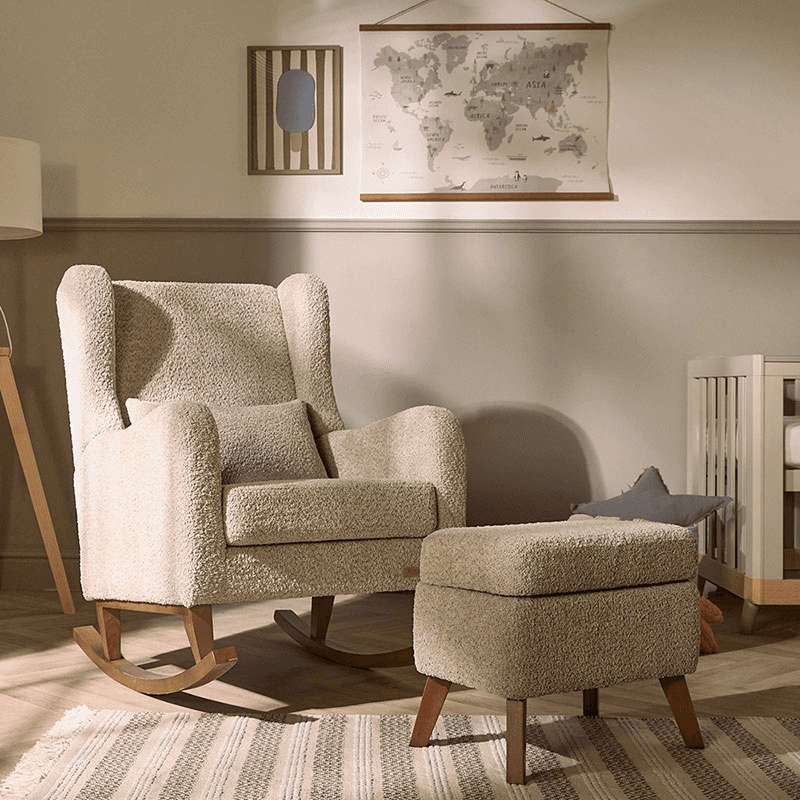 Harper Wingback Rocking Chair & Footstool