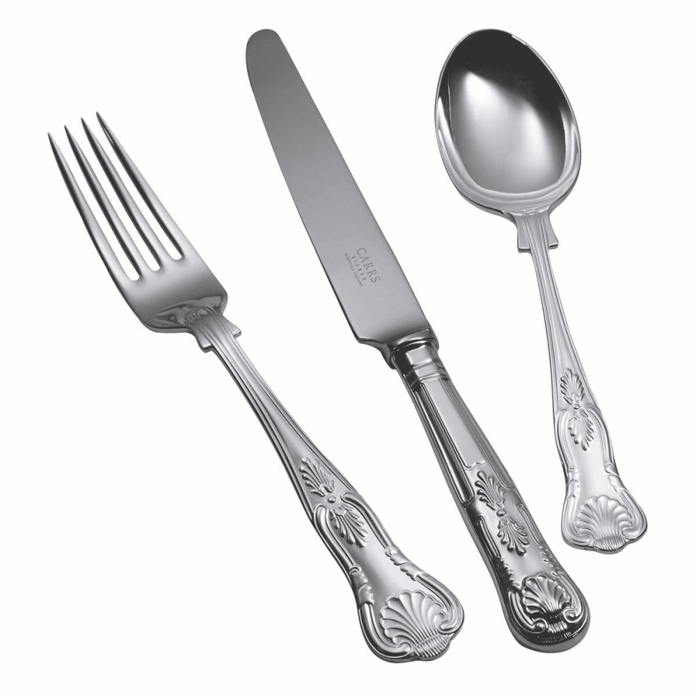 Kings Single Person Place Setting Cutlery Set, Silver Plate