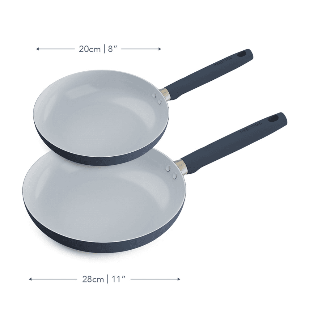 Ceramic Set of 2 Non-Stick Frying Pans