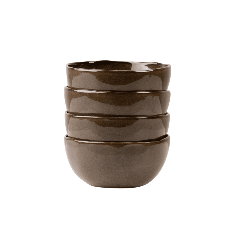 Travellers Rest Set of 4 Cereal Bowls, Brown