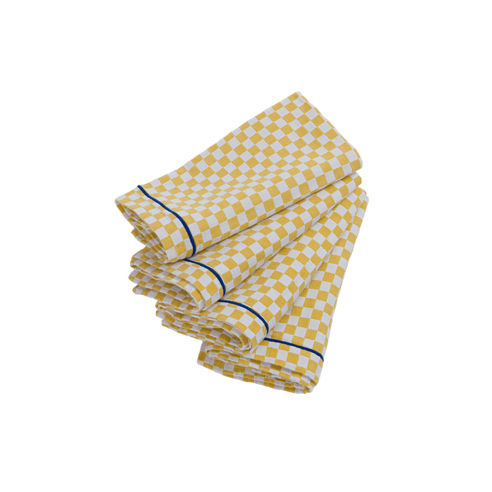 Glassette Cecilia Set of 4 Napkins, Yellow