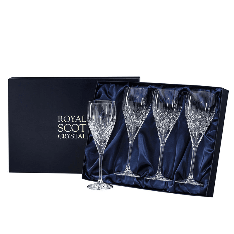 Edinburgh Set of 4 Wine Glasses, Clear