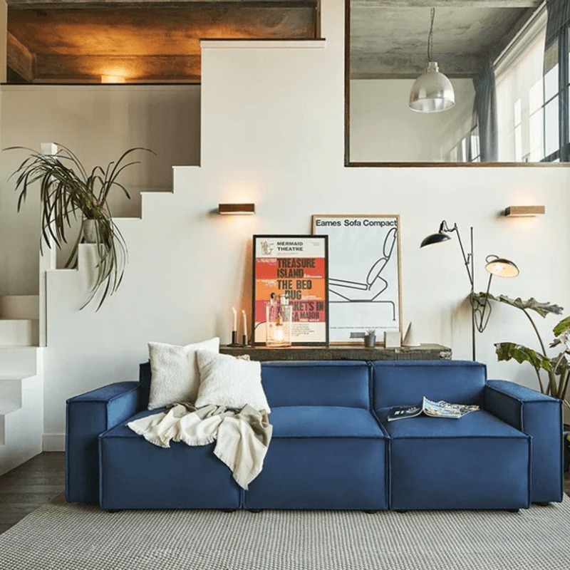 Model 03 Velvet Sofa, Teal