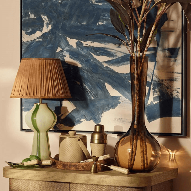 Eleanor Glass Table Lamp, Green