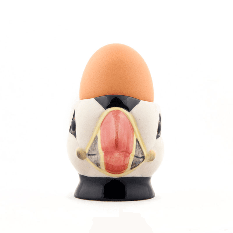Puffin Egg Cup, Black & White