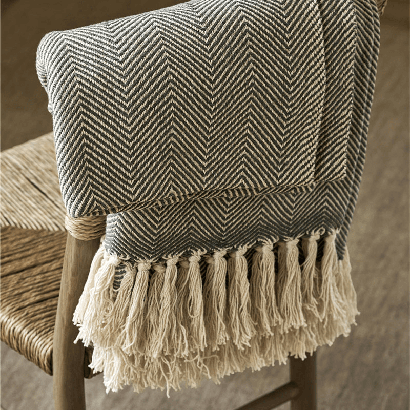 Alvington Herringbone Throw, Fern