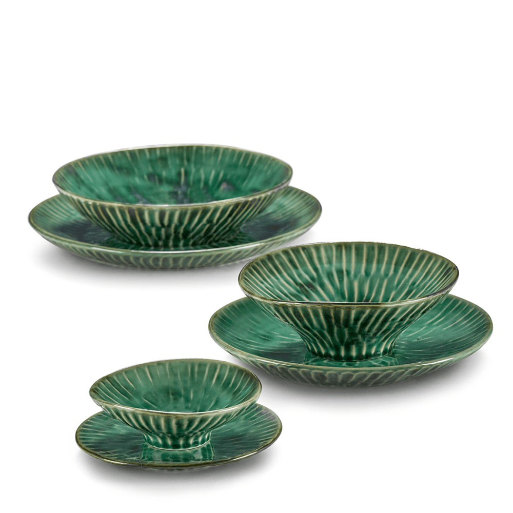 Verde Lanza by Pascale Naessen Set of 2 Starter Plates, Green