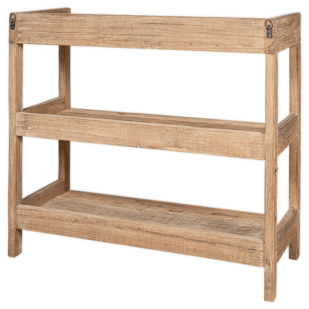 Ibo Reclaimed Wood Pantry Standing Shelves, Natural
