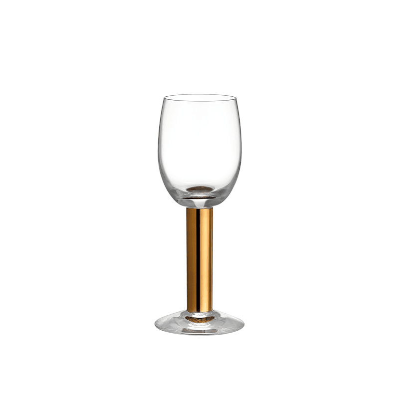 Nobel Wine Glass, Clear & Gold