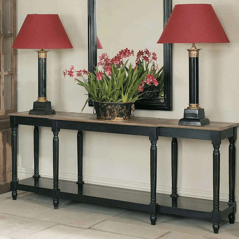 Upton Console table, Black Weathered Oak