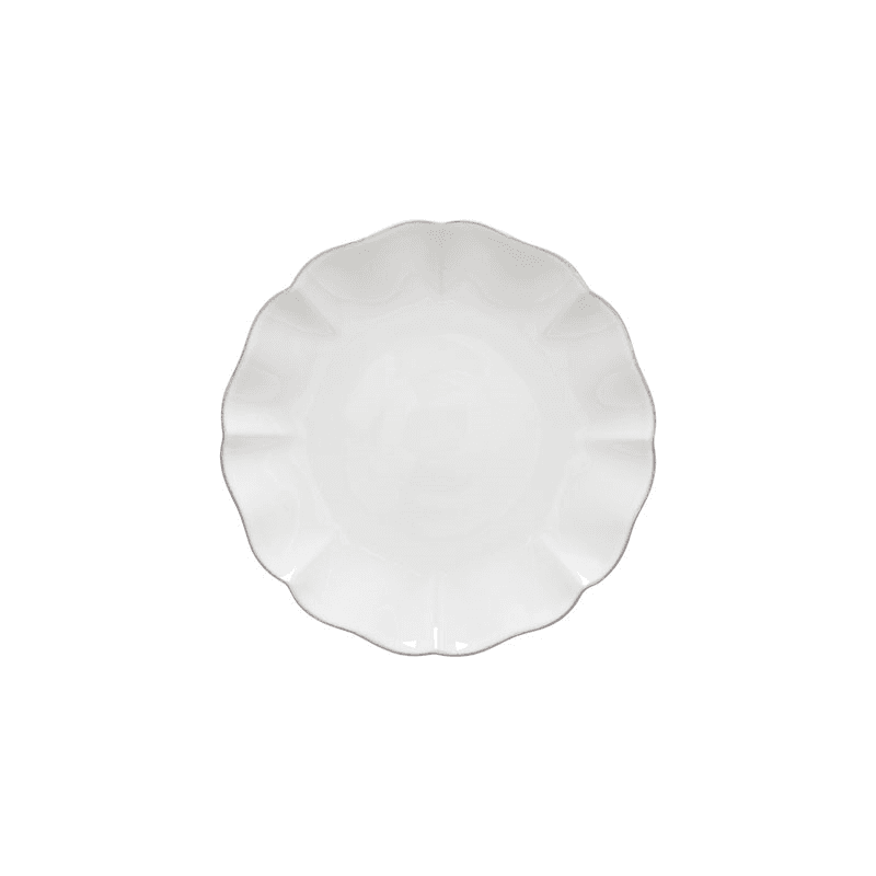 Rosa Set of 6 Dessert Plates, White