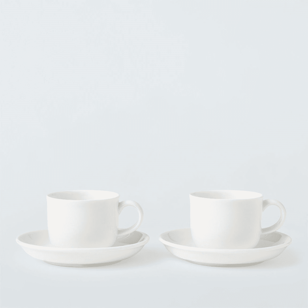 Queensberry Hunt Cupola Set of 2 Espresso Cup & Saucer, White