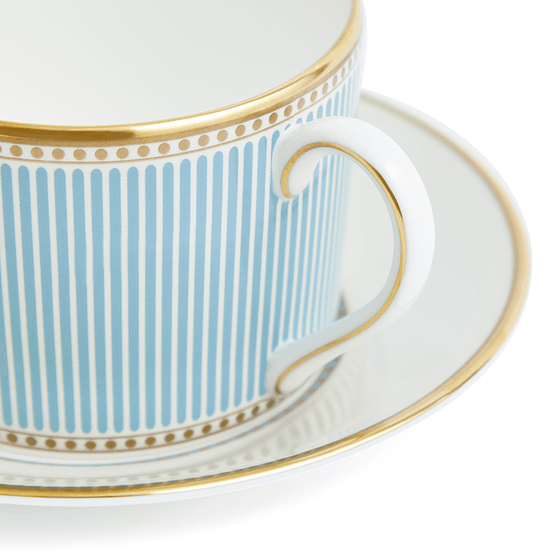 Helia Teacup and Saucer, Mint Green