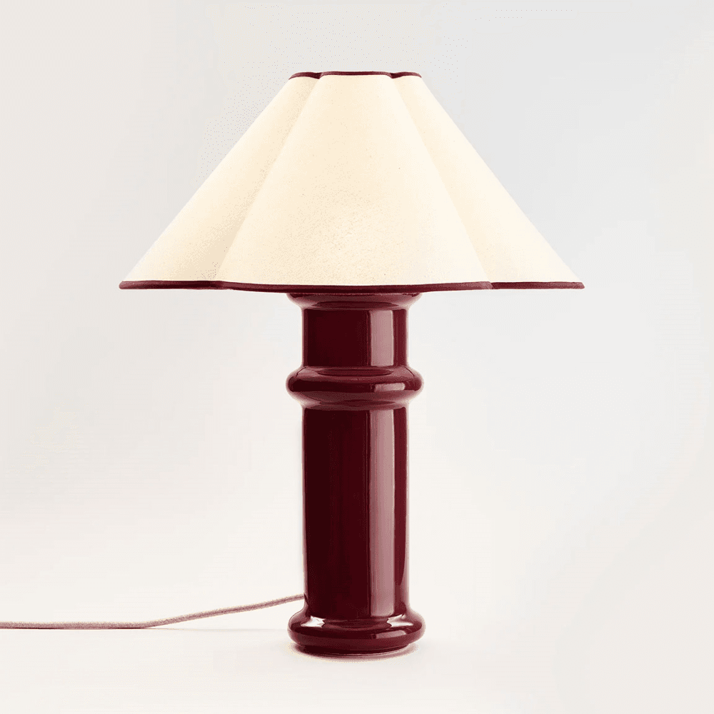 Heath Table Lamp, Port Red