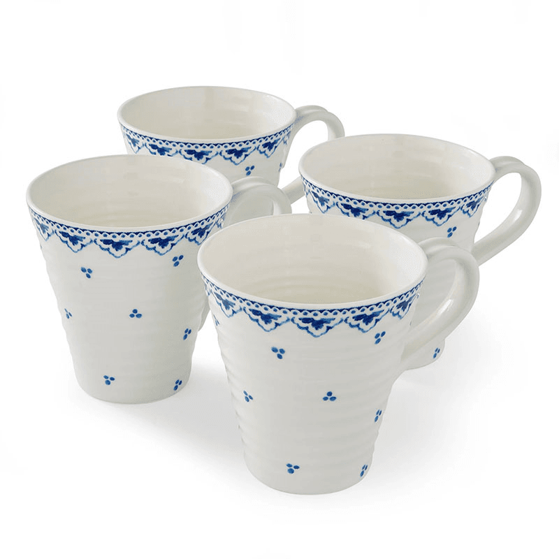 Blue Set of 4 Mugs