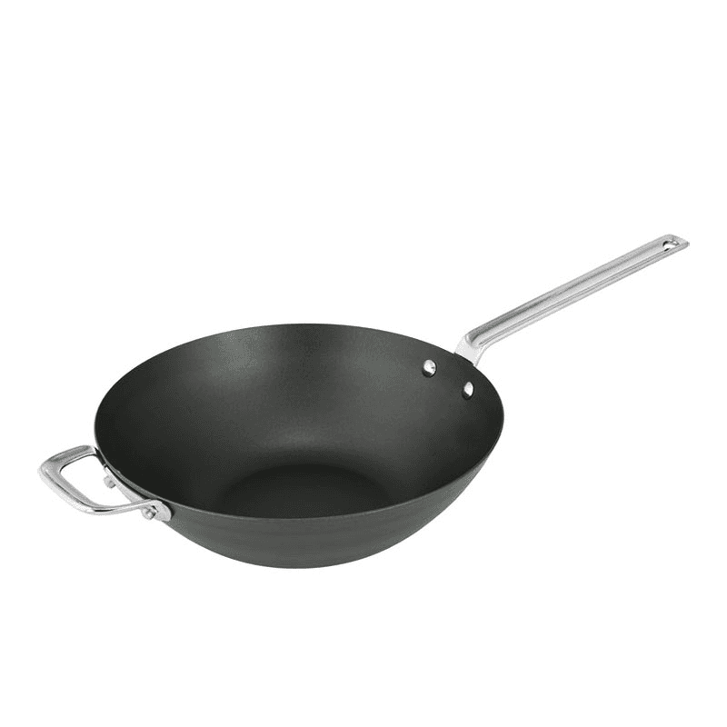 Iron Wok In Sleeve, Black