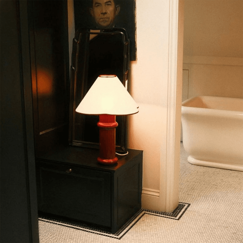 Heath Table Lamp, Port Red