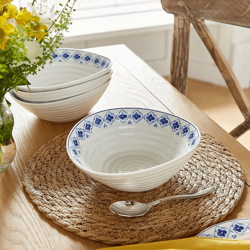 Blue Set of 4 Cereal Bowls