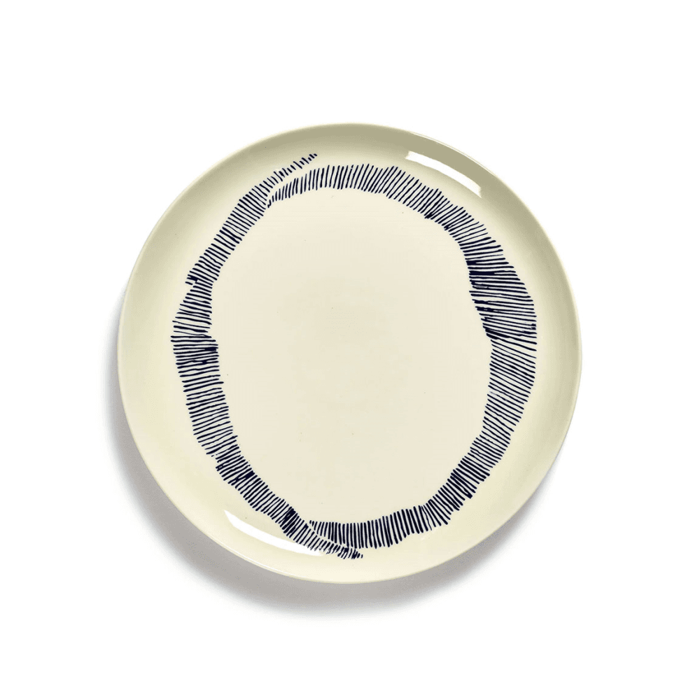 Ottolenghi Set of 2 large plates, White And Blue