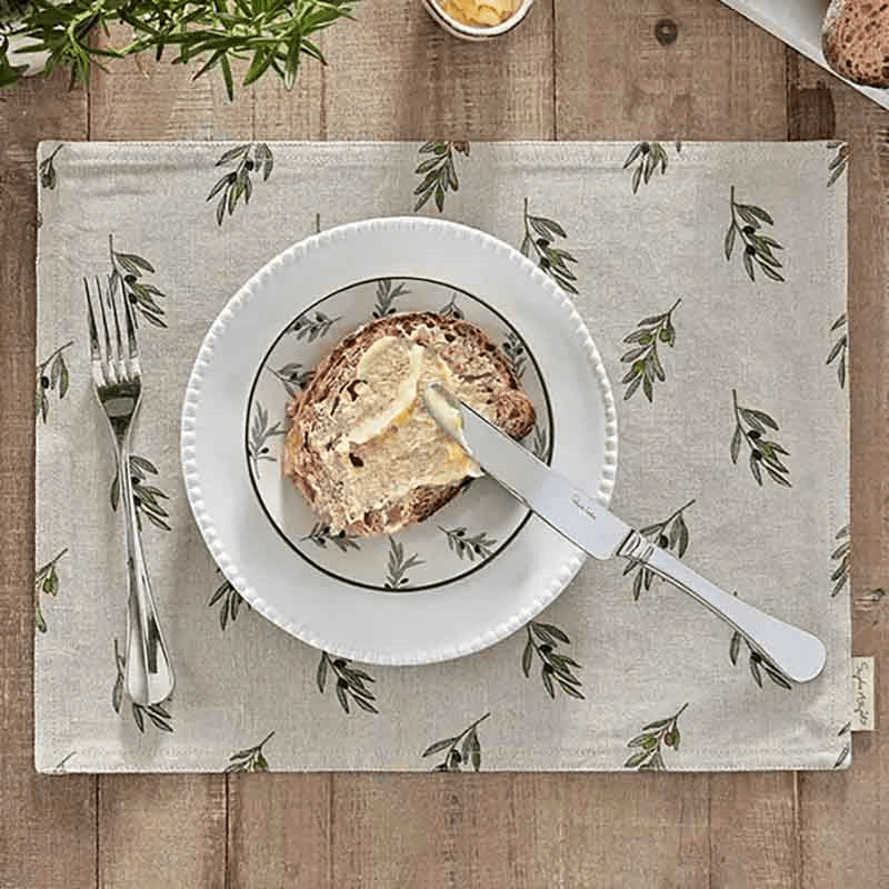 Olive Branch Side Plate, Neutral