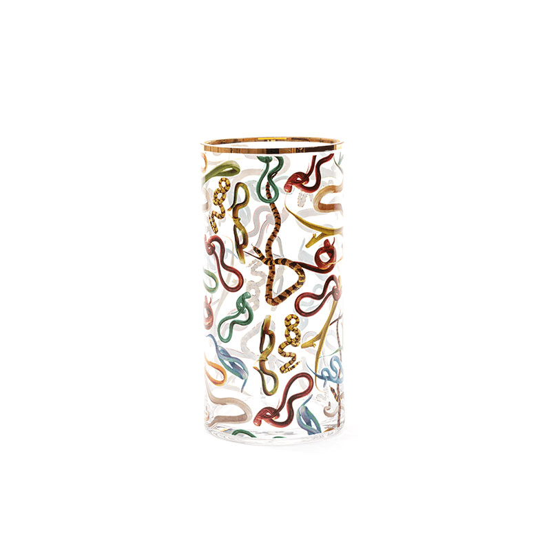 Toiletpaper Snakes Cylindrical Vase