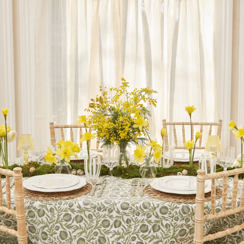 Pomegranate Tablecloth, Green