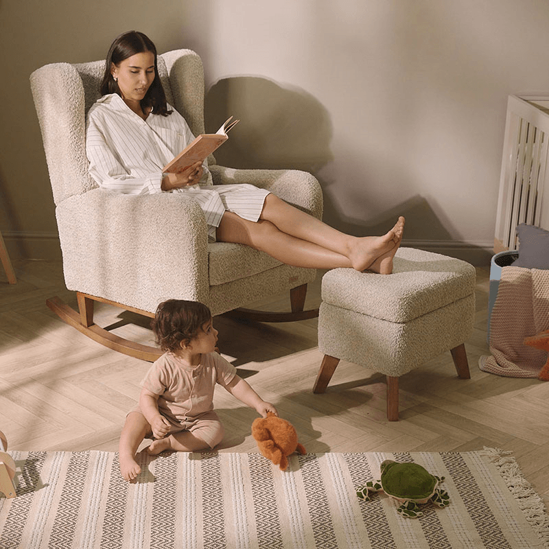Harper Wingback Rocking Chair & Footstool