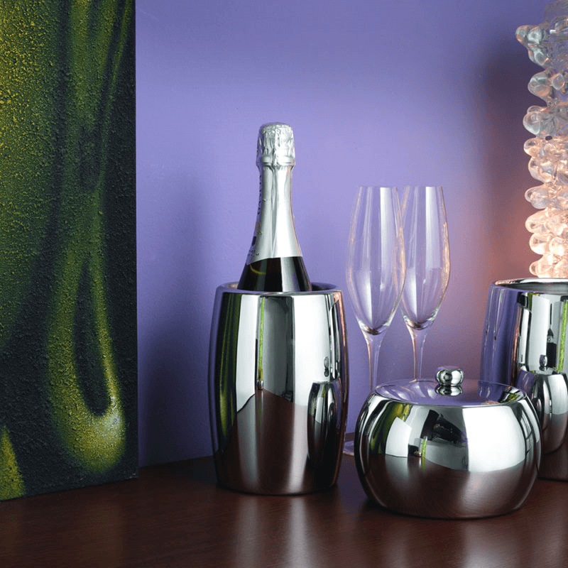 Sphera Insulated Wine Cooler, Silver Plated