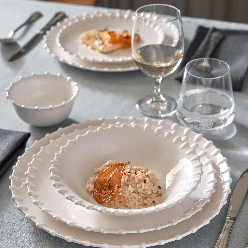 Romeo Dinner Plate, White