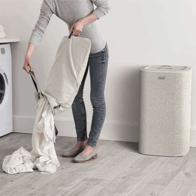 Tota Laundry Separation Basket, Ecru