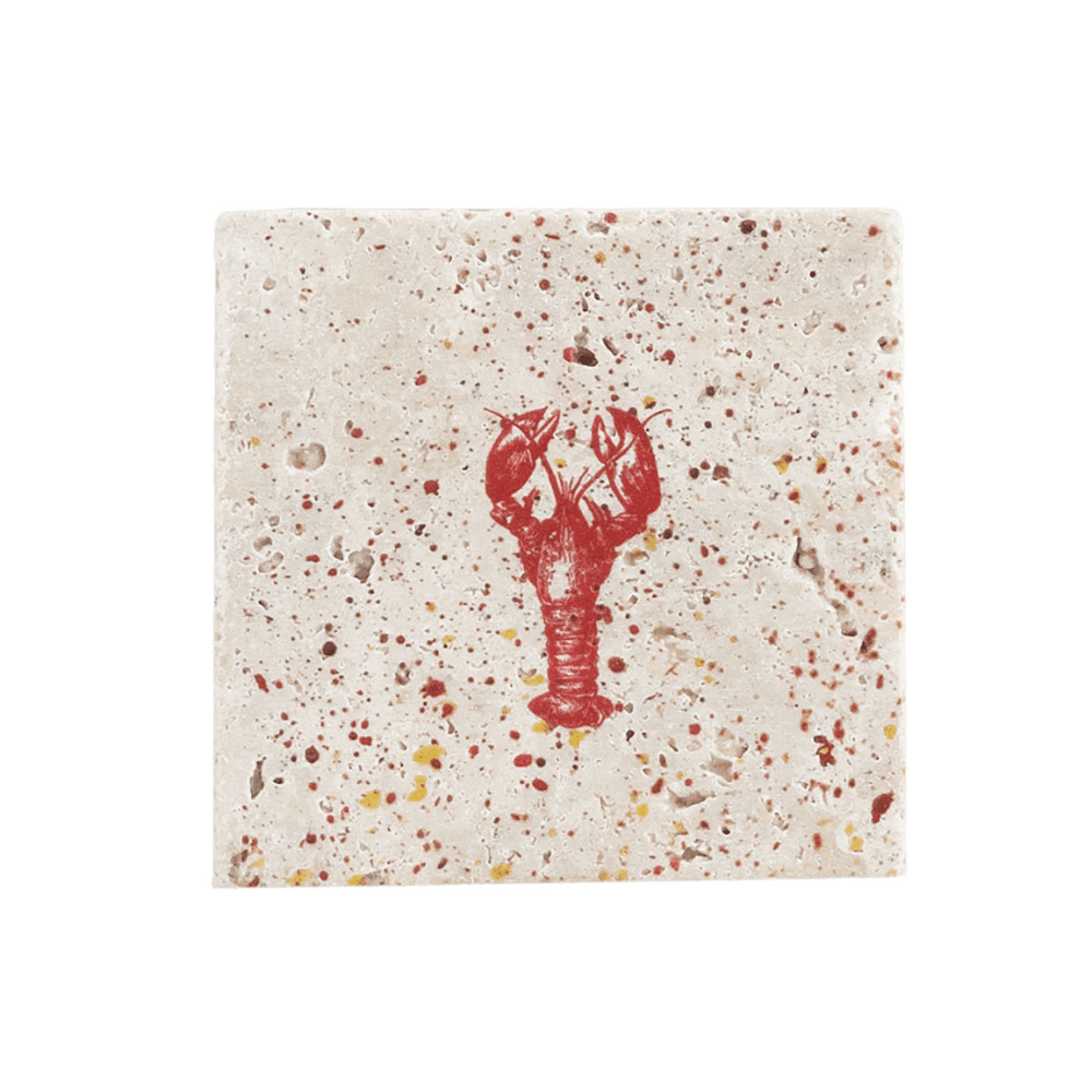Lobster Set of 4 Coasters, Red