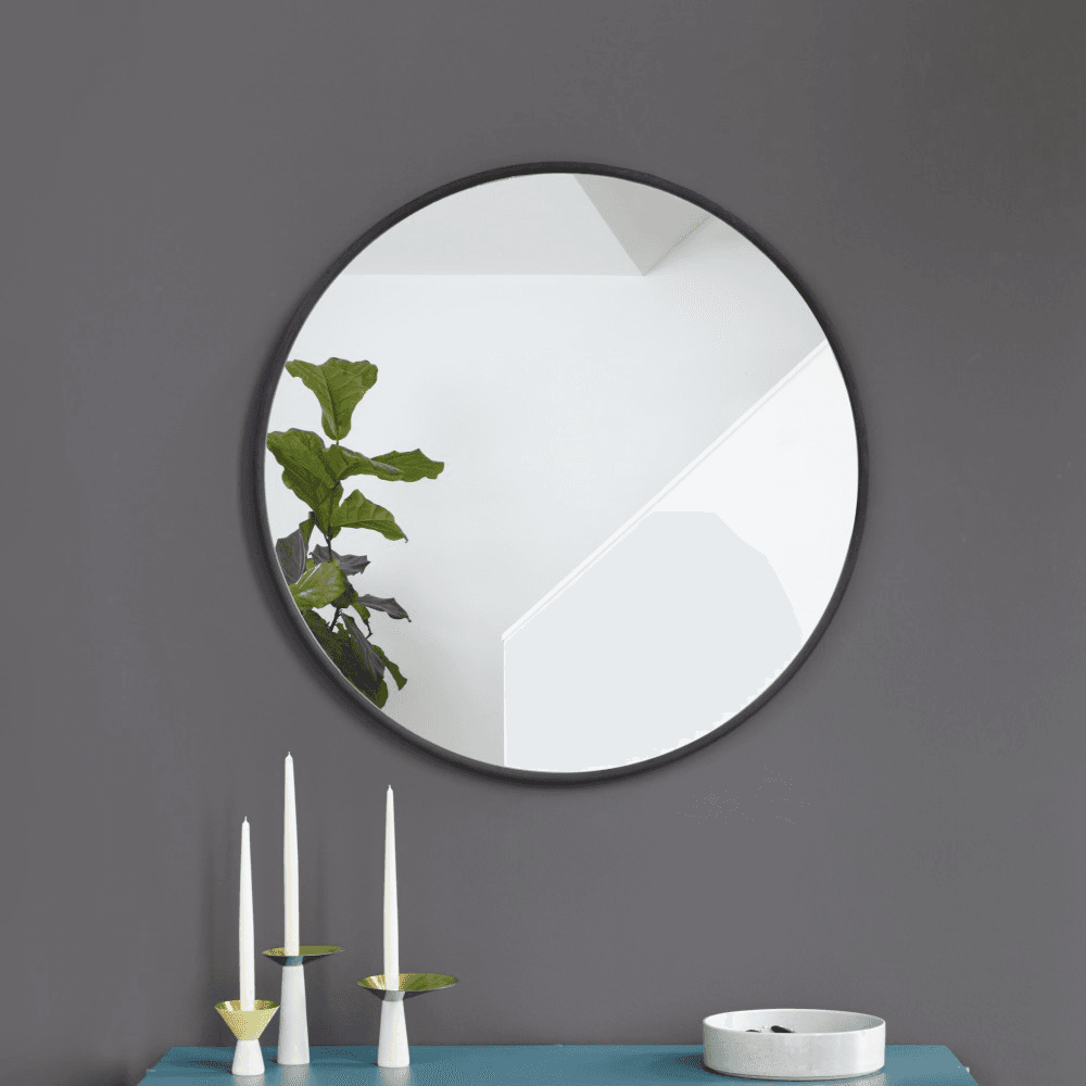 Hub Wall Mirror, Black