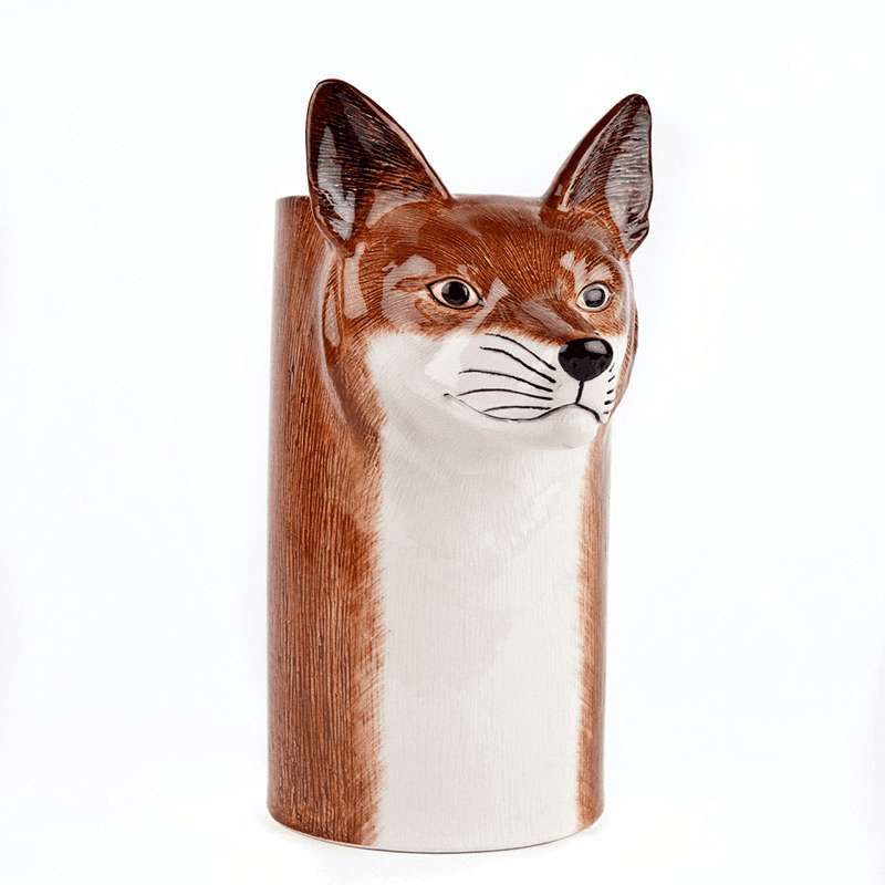 Fox Utensil Pot, Brown