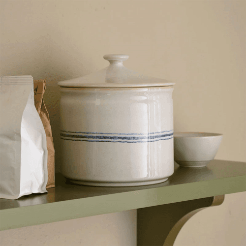 Image showing the Melbury Large Storage Jar, Blue product.