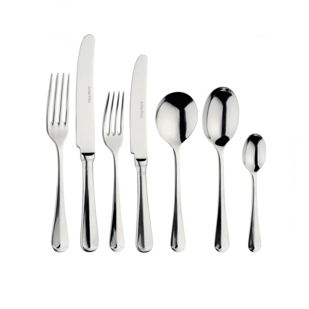 Rattail Everyday Classics 7 Piece Single Person Place Setting, Stainless Steel